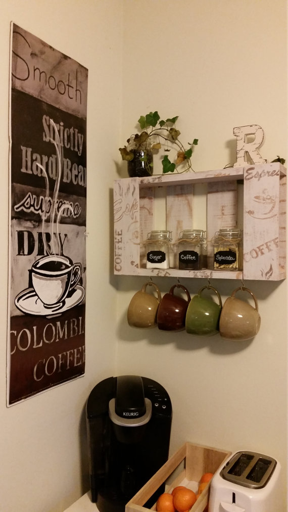 Coffee Mug Wall Hanging Rack