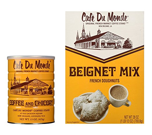 Can of Cafe Du Monde Coffee & Cafe Du Monde Beignet mix